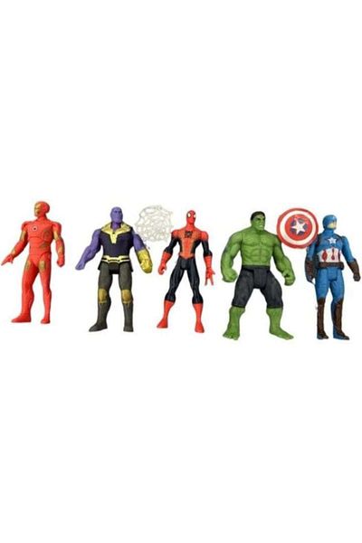AVENGERS Set , 5 Figurine Cu Led, 18cm, Multicolor
