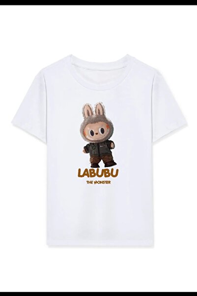 MODA Girl Labubu Kids Printed T-Shirt - White