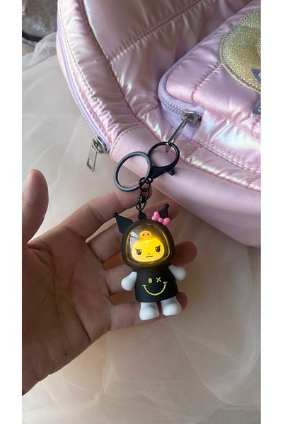 Doğaltaş Masalları Illuminated Kuromi Keychain Black
