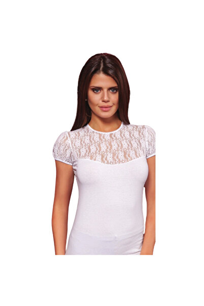 Bijuterria 8017 Crew Neck Short Sleeve Elastane