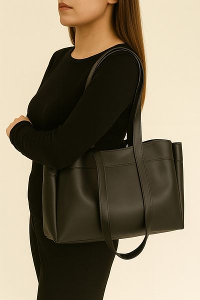 MOLDİVA Yavrulu Cut Leather Large Size Soft Daily Shoulder Bag Women's Shoulder Bag
