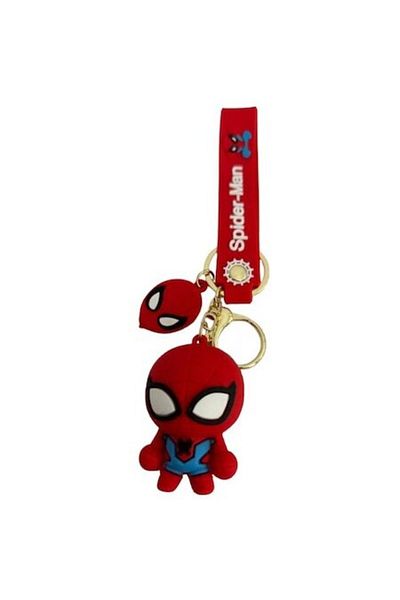 SPIDERMAN Keychain Figurine, Red-Blue, 4cm