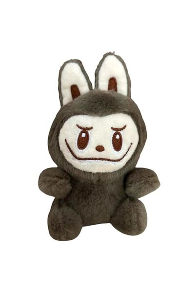 OEM Figurină breloc de pluș LaBubu, moale și pufoasă, gri închis, 18 cm