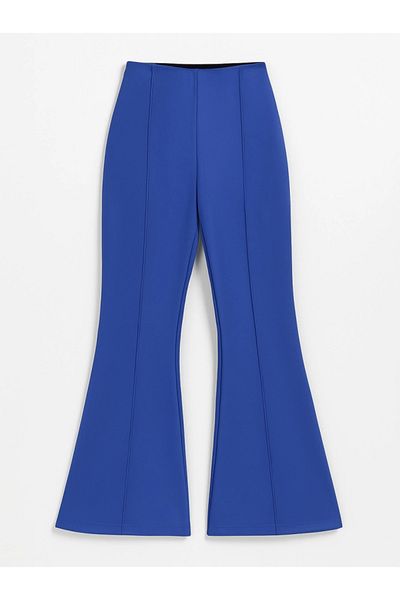 nedo7 Flared elastic waist l Stretch Fabric pants -saks
