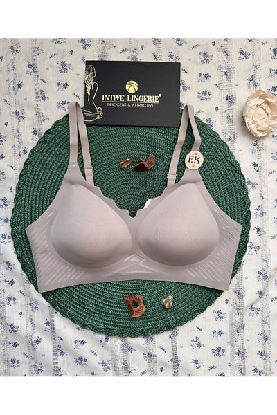 İntive Lingerie Layla Imported Ice Silk (Ice-Silk) Ultra-Thin Comfortable Breathable Invisible Laser Seamless Bra