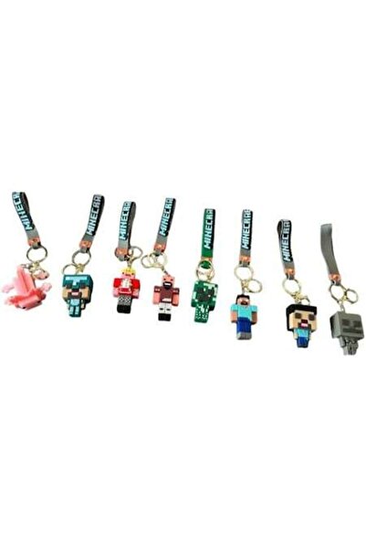 MINECRAFT Set 8 brelocuri figurine Minecraft, multicolor, 6cm
