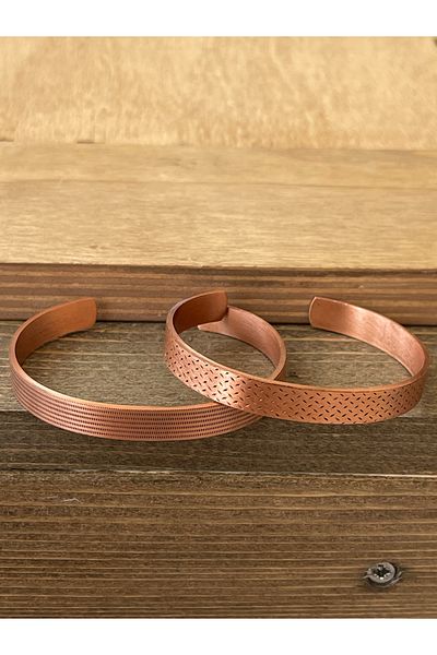 Rupen Kraft Pure copper bracelet set of 2 pure copper bracelet adjustable size