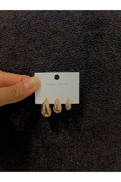 STEELSPARK Zircon Stone Bottega Combination Earrings
