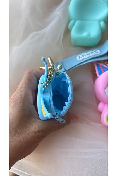 Doğaltaş Masalları Kuromi Keychain Wallet Blue