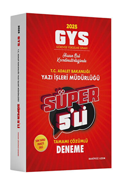 Rakipsiz UZEM [DENEME] Yazı İşleri Müdürlüğü Görevde Yükselme Tüm Dersler Tamamı Çözümlü Beşli Deneme
