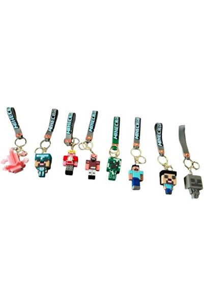 MINECRAFT Set 8 brelocuri figurine Minecraft, multicolor, 6cm