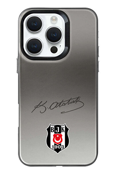Beşiktaş iPhone 16 Pro Uyumlu ATA İmza Arma Premium Lisanslı Telefon Kılıfı