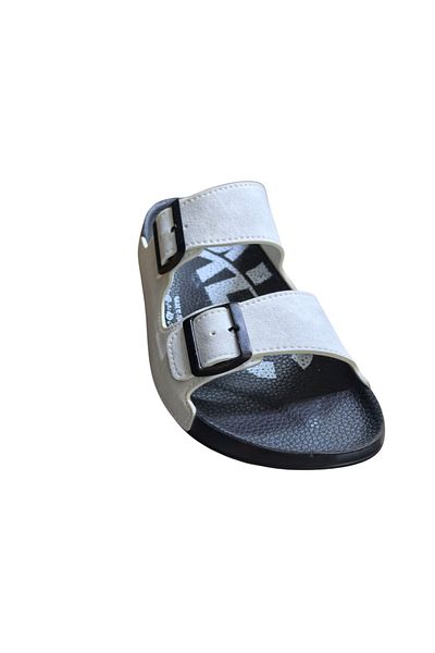 ALC Konay White Double Buckle Soft Unisex Slippers