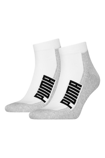 Puma , Set of Short Unisex Socks - 2 Pairs, Optical White, Light Gray Melange, Size 39-42