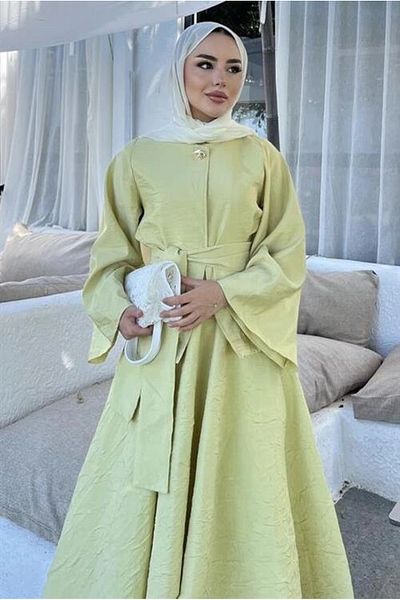 nedo7 Gold Buttoned Skirt Suit Lime