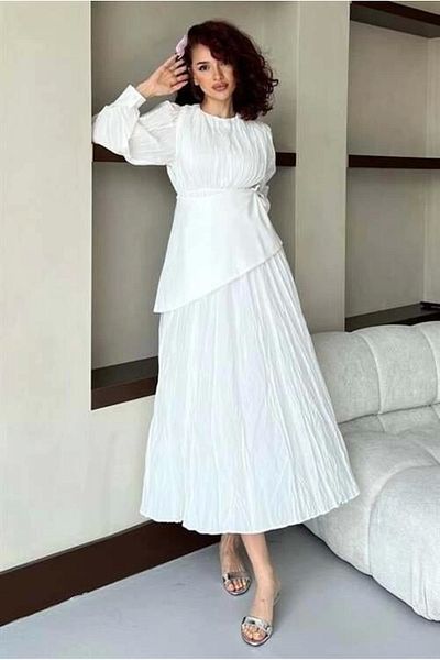 nedo7 Layered Dress White