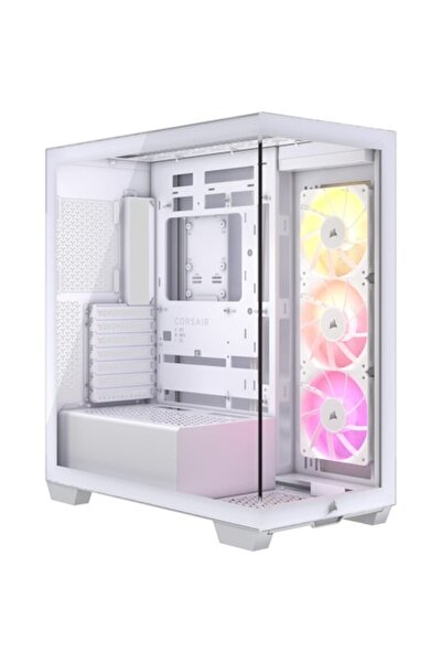 Corsair Caiet Mid-Tower 3500X ARGB din sticlă securizată, compatibil cu conex...