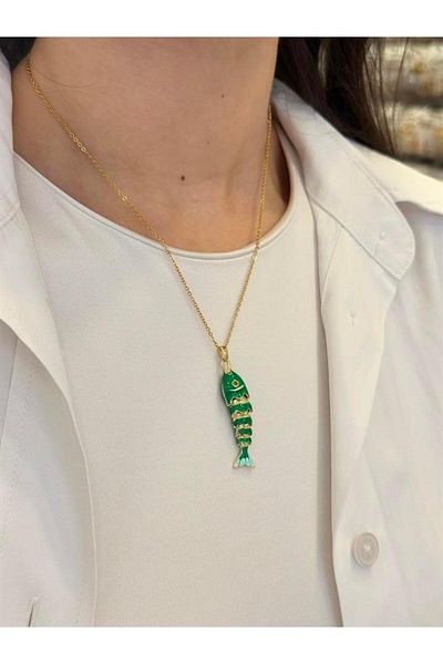 MBB ETİCARET Fish Necklace - Green