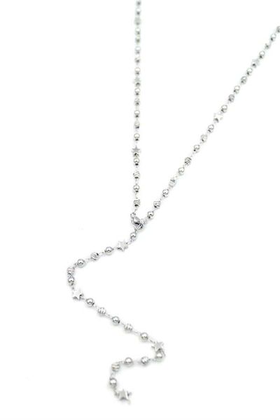 MBB ETİCARET Dorika beaded y necklace - silver