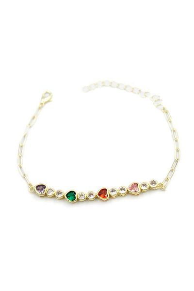 MBB ETİCARET Stony heart bracelet - gold