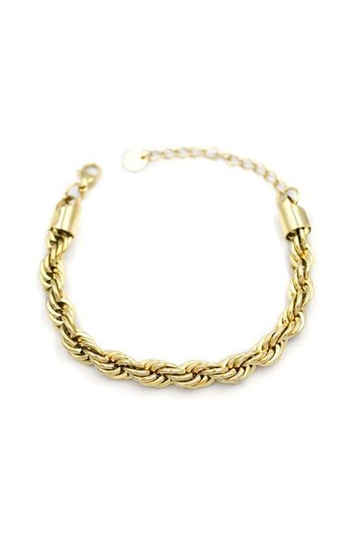 MBB ETİCARET Auger Chain Bracelet - 5mm - Gold