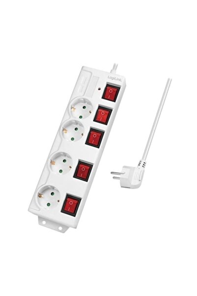 LogiLink Prelungitor LPS252, Schuko x 4, 1.5 m, 16 A, switch on/off cu ilumin...