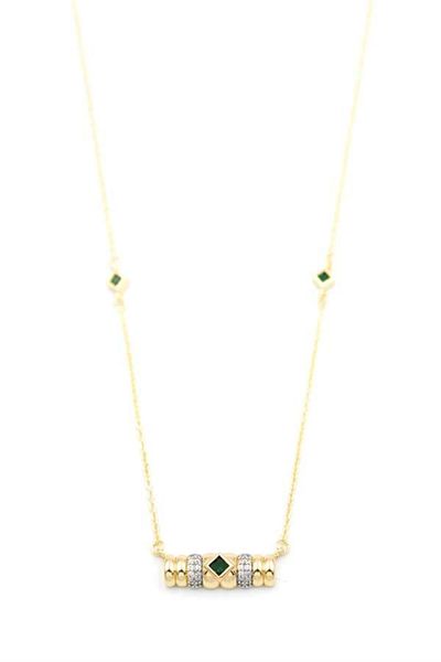 MBB ETİCARET Stone Necklace - Green