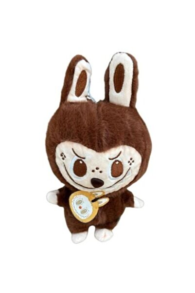 OEM Плюш фигурка Лабубу, мека и пухкава, кафява, 25 см