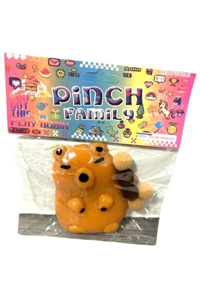 PINCH Family Jucărie Capibara pufoasă, maro, antistres, 7 cm