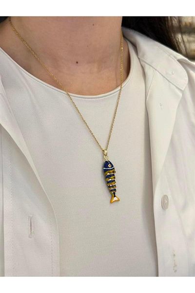 MBB ETİCARET Fish Necklace - Blue