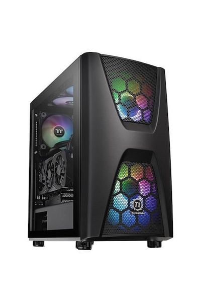 THERMALTAKE Carcasa Commander C34 Tempered Glass ARGB, Middle Tower, fara sursa, ATX