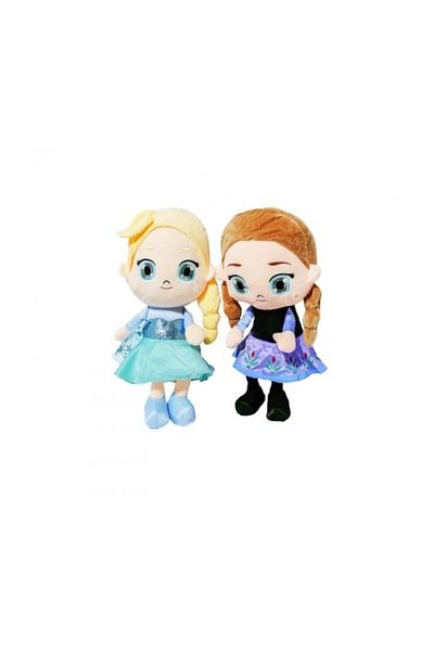 OEM Set of Plush 2 Princesses Elsa and Anna, Multicolor, 30 cm