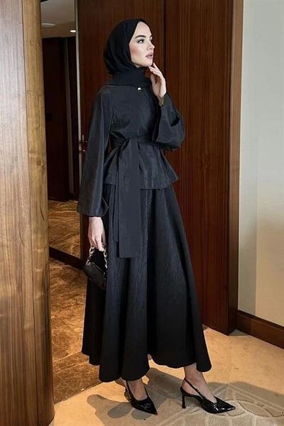nedo7 Gold Buttoned Skirt Suit Black