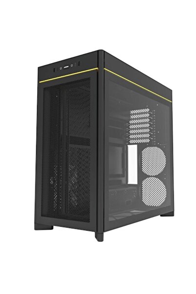 MONTECH Carcasa HS01, ATX, aRGB, fara sursa Negru