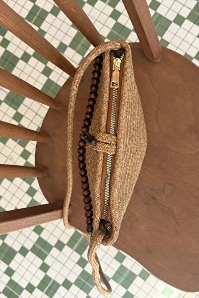 LEONAS Handmade Bead Detailed Cross Women's Hand and Shoulder Bag Ketrin Taba