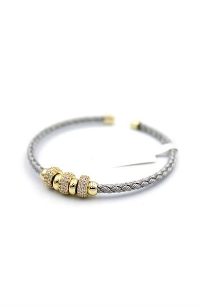 MBB ETİCARET Stone woven bracelet - gold