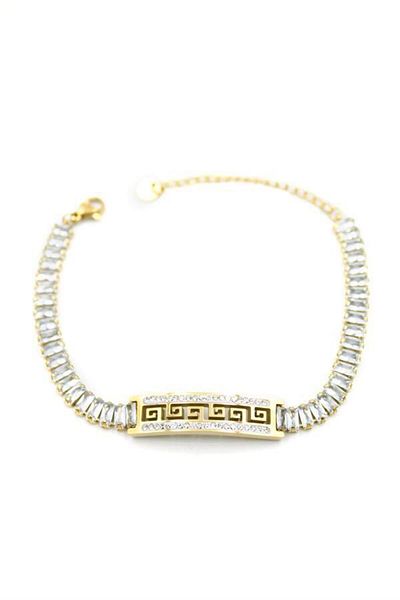 MBB ETİCARET Baget stone bracelet - gold