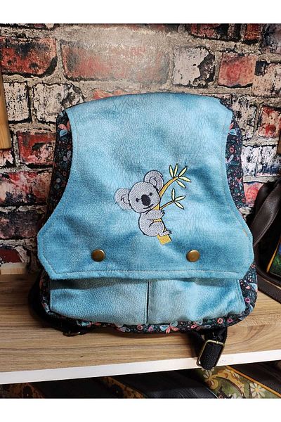 Street Bag Koala Embroidered Daily Backpack