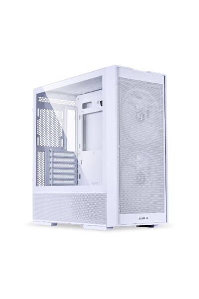 Lian Li Gaming Case Lian Li LANCOOL 206, Steel, White, 2x 2.5", 1x 3.5", 220x462x488.2mm