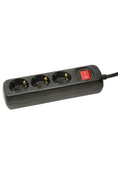 LogiLink Prelungitor, LogiLink, 3 prize, 1.4m, Negru