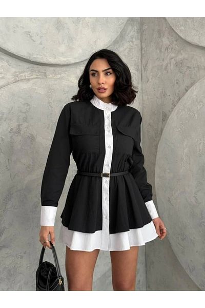 nedo7 Belt Detailed Shirt Dress