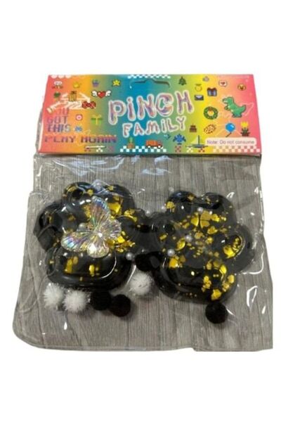 Foot Jucărie interactivă pufoasă cu două labe - paiete negre și multicolore, ...