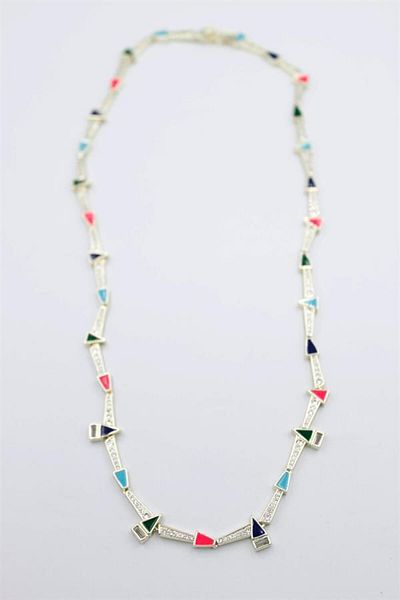 MBB ETİCARET Stone Brand Necklace - Gold