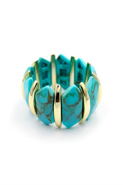 MBB ETİCARET Elastic stone bracelet - turquoise