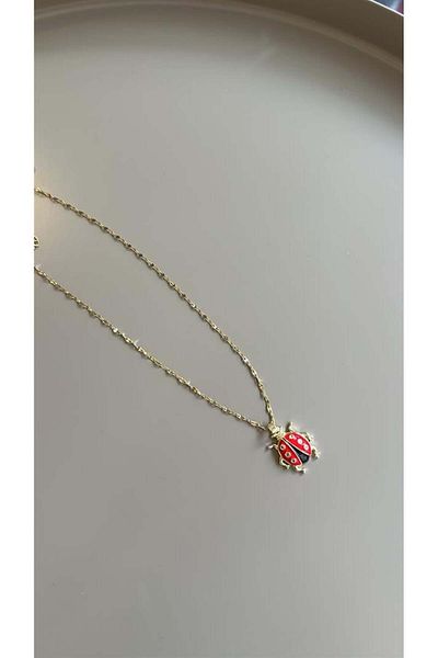MBB ETİCARET Ladybug necklace - red