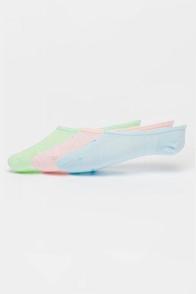 Puma , Set of Unisex Very Short Socks - 3 Pairs, Light Green, Pink, Size 35-38