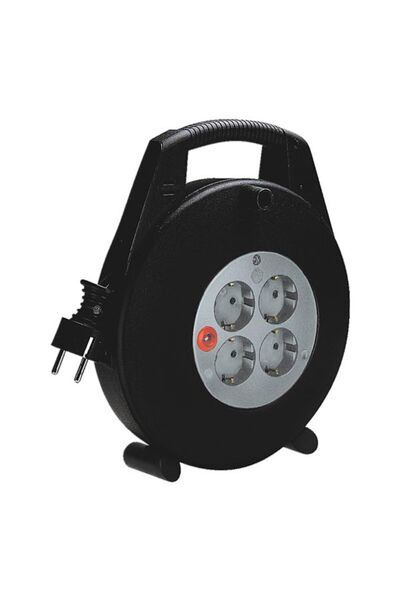 Brennenstuhl Καλώδιο επέκτασης τυμπάνου Vario Line, 4 υποδοχές, 15m, μαύρο/γκρι