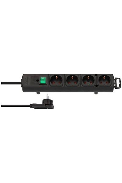 Brennenstuhl Prelungitor Comfort-Line Plus, ștecher plat, întrerupător iluminat, 4 prize, IP20, H05VV