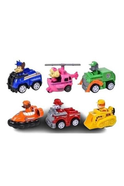 PAW PATROL , set of 6 ready-to-attack vehicles with figures, multicolor, 10-12cm