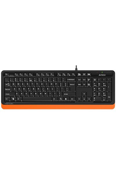 A4 Tech Tastatura A4Tech, Fstyler USB, cu fir, 104 taste format standard, USB, Negru/Portocaliu